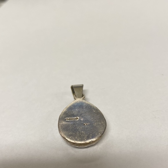 Vintage 925 Sterling Silver Albalone Pendant - Picture 3 of 5